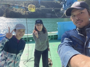 早田大敷の女性漁師